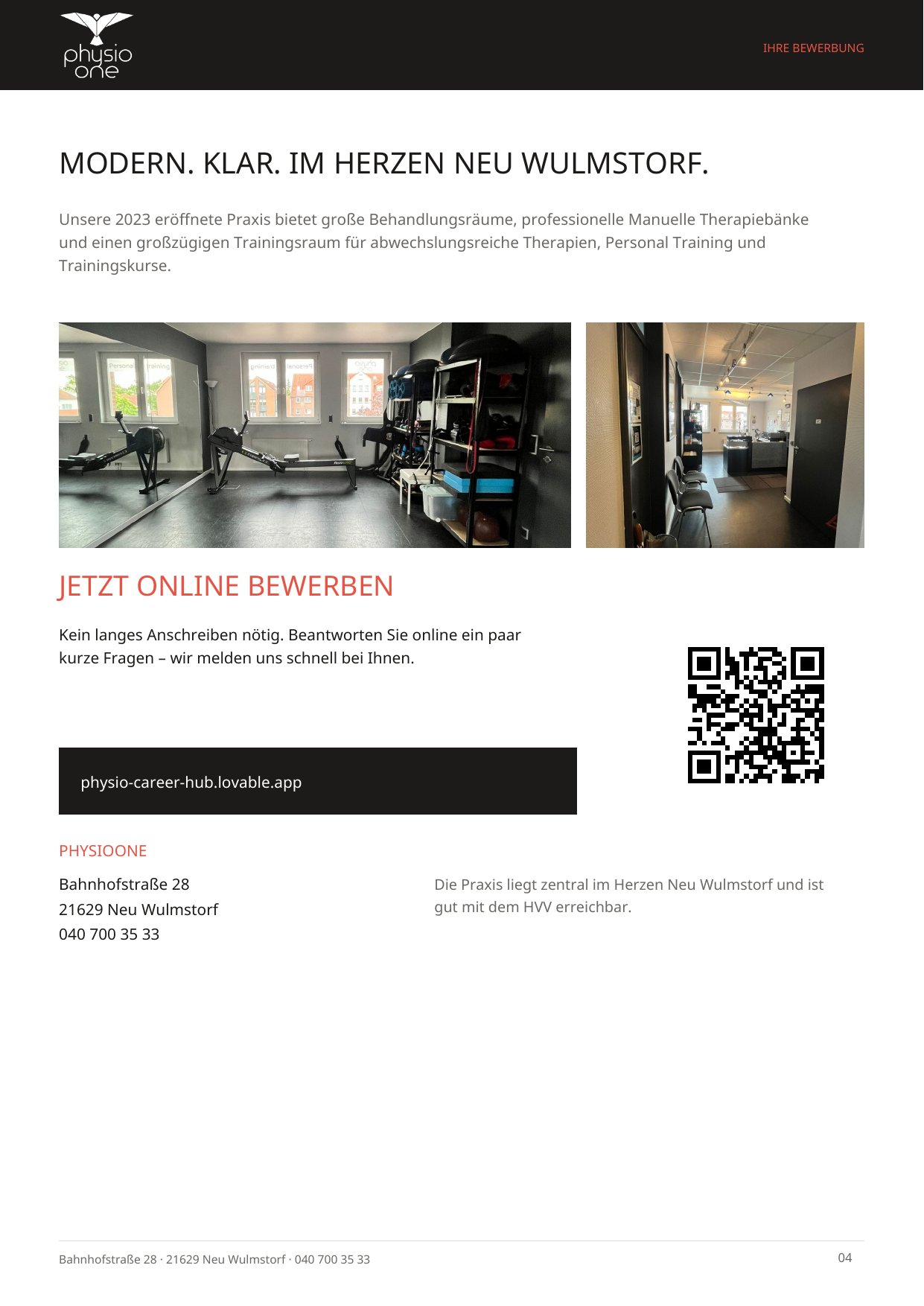 Stellenanzeige PhysioOne, Seite 4